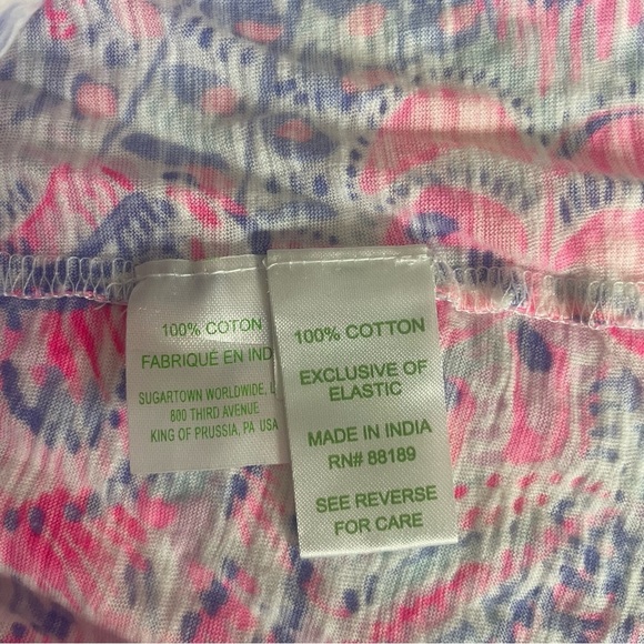 Lilly Pulitzer Essie pink print tank top 20834 - Picture 9 of 11